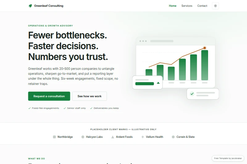Greenleaf Consulting website preview